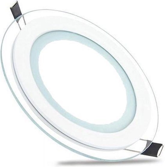 BES LED Led Downlight Slim - Inbouw Rond 6w - Helder/koud 6400k - Mat Glas - Ø96mm - Wit