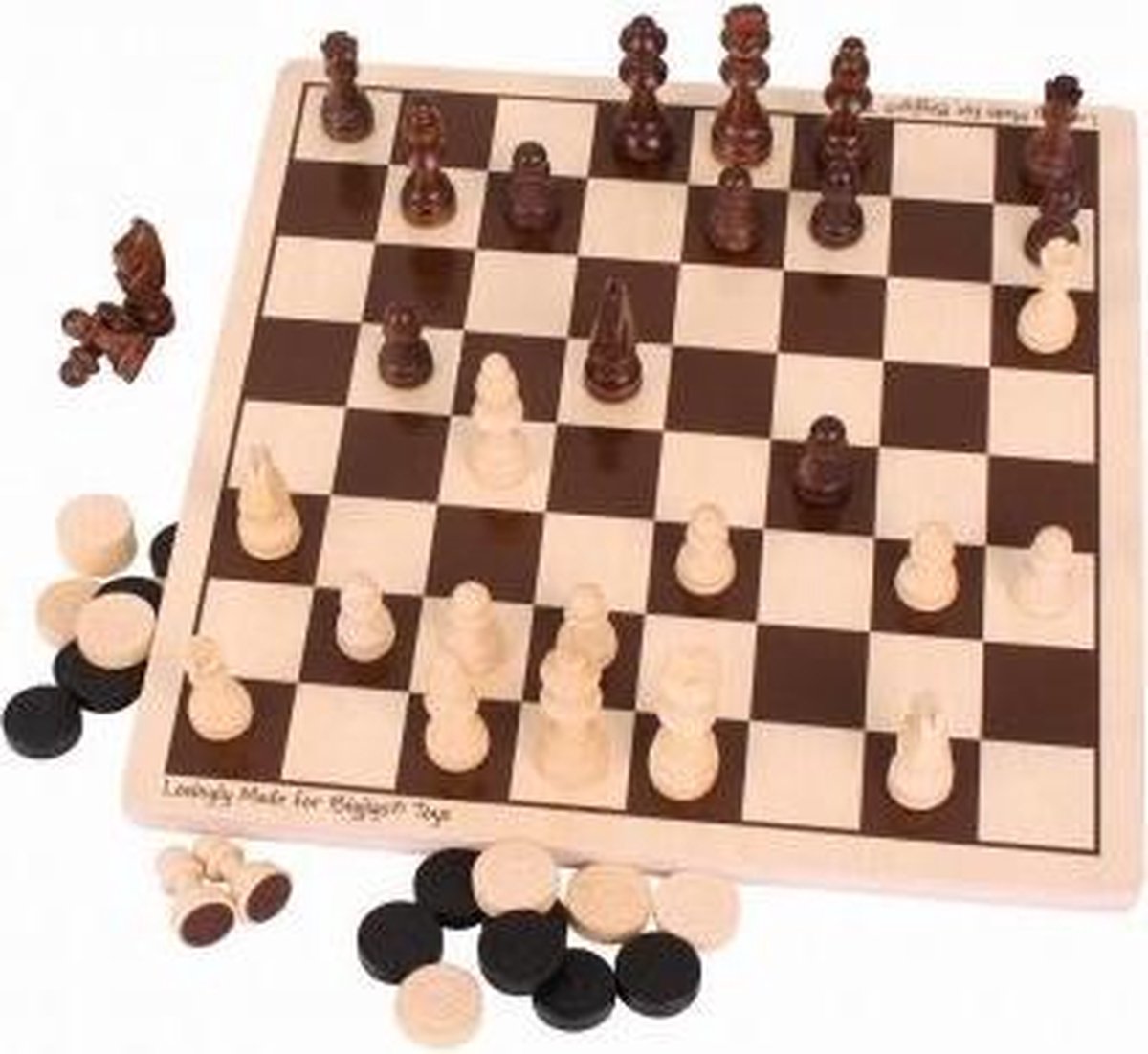 BigJigs Draughts & Chess Set