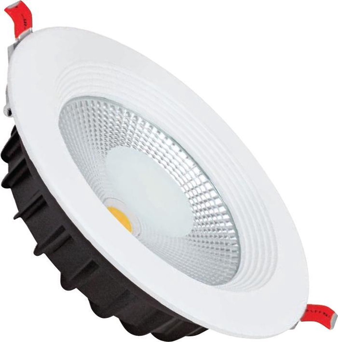 BES LED Led Downlight - Verona - Inbouw Rond 15w - Helder/koud 6400k - Mat Aluminium - Ø170mm - Wit