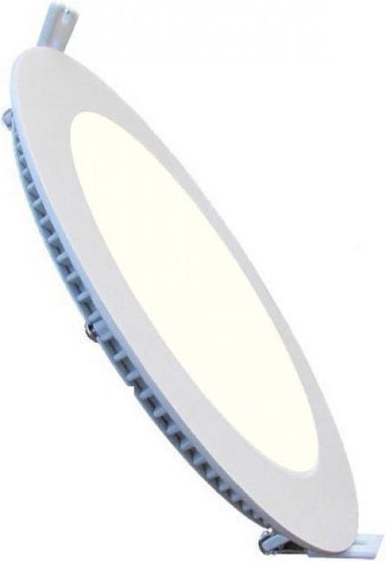 BES LED Led Downlight Slim - Inbouw Rond 6w - Dimbaar - Natuurlijk 4200k - Mat Aluminium - Ø120mm - Wit