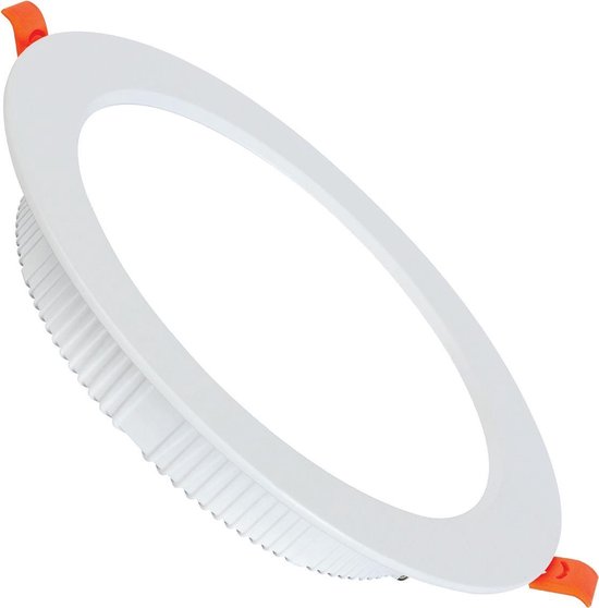 BES LED Led Downlight - Alexy - Inbouw Rond 8w - Helder/koud 6400k - Mat Aluminium - Ø98mm - Wit