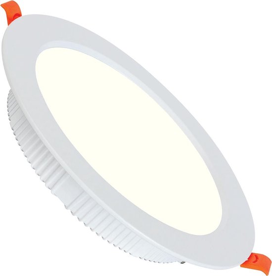 BES LED Led Downlight - Alexy - Inbouw Rond 12w - Natuurlijk 4200k - Mat Aluminium - Ø120mm - Wit