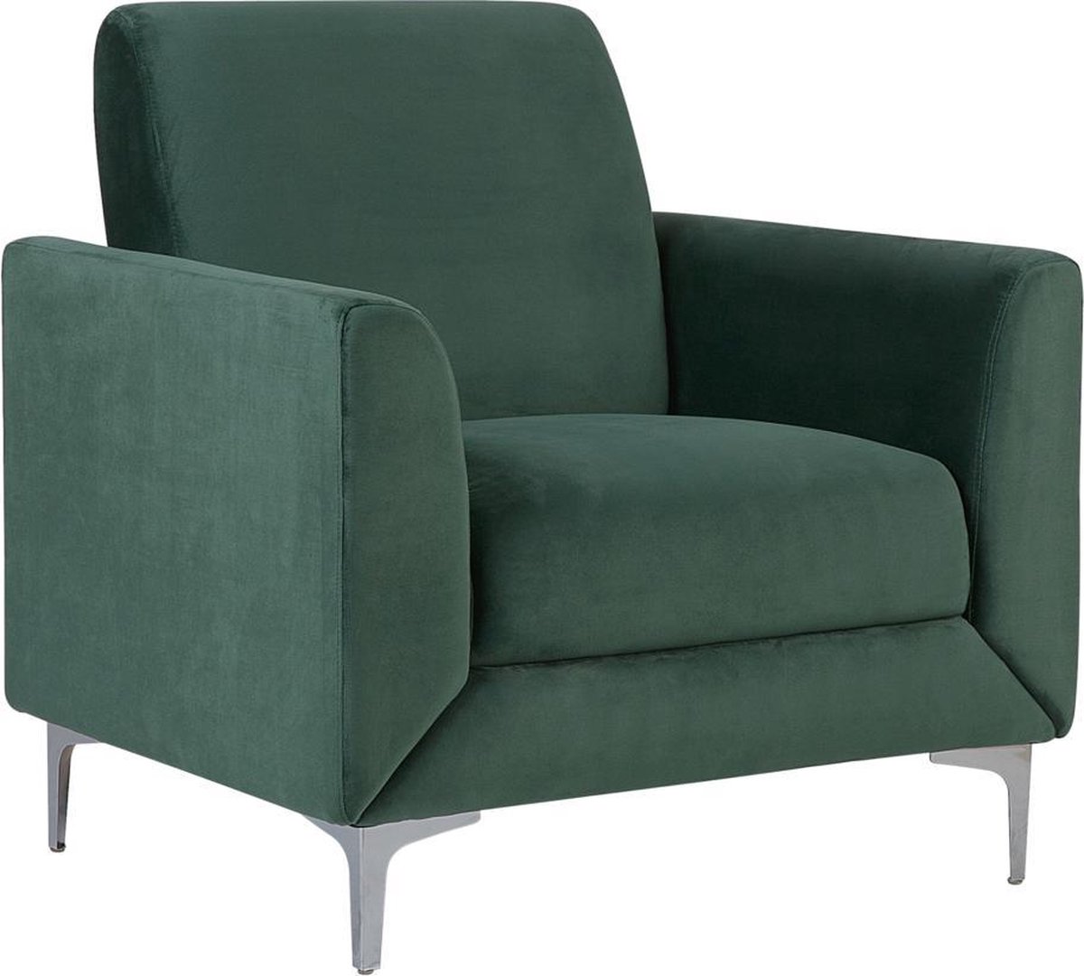 Beliani Fenes Fauteuil Fluweel 75 X 89 Cm - Groen