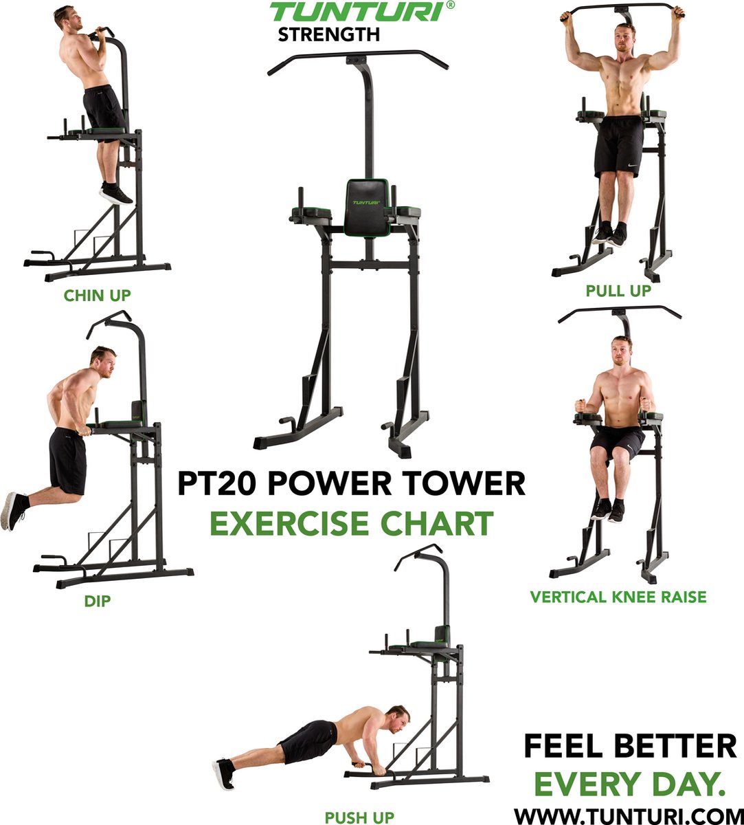 Tunturi Pt20 Power Tower - Groen