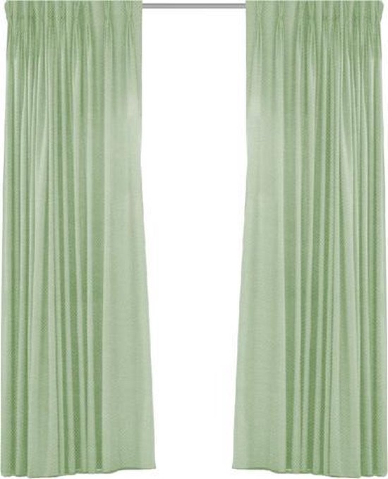 Larson Blackout Verduisterend Gordijn - -Haken- Soft Mint - 150x250 Cm - Groen