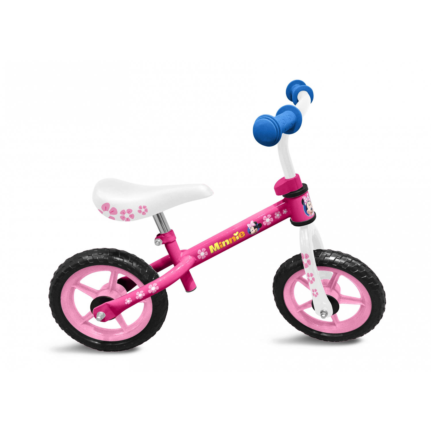 Disney Loopfiets Minnie Mouse 10 Inch Meisjes/wit - Roze