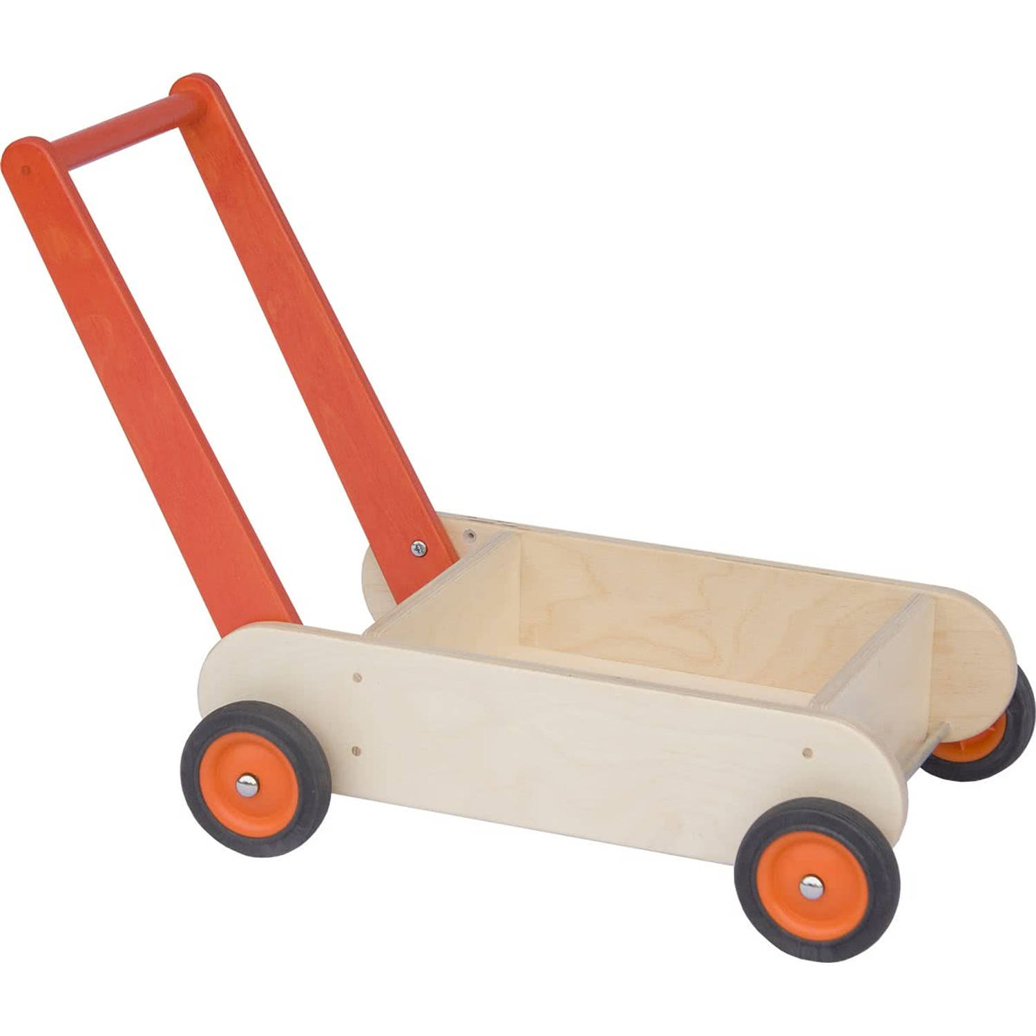 Van Dijk Toys Houten Loopwagen - Oranje