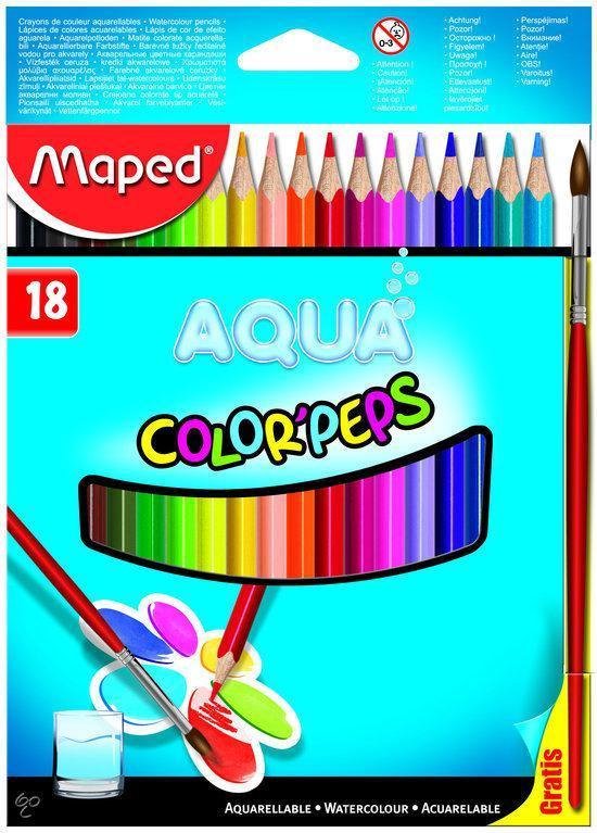 Maped Aquarelpotlood Color'peps Aqua 18 Potloden