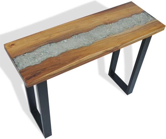 Vidaxl Wandtafel 100x35x75 Cm Teakhout - Marrón