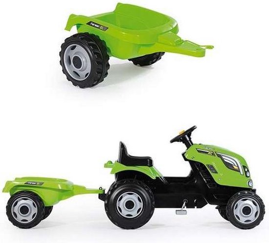 Smoby Farmer Xl Tractor Met Aanhanger - Groen