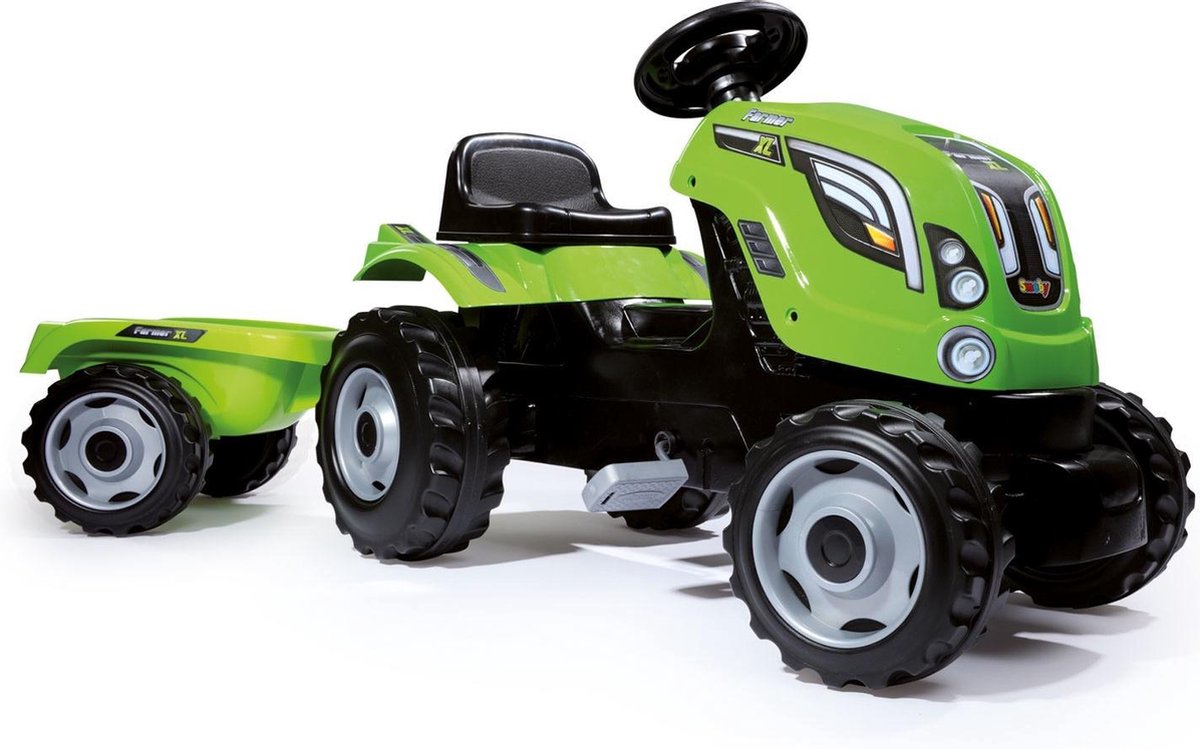 Smoby Farmer Xl Tractor Met Aanhanger - Groen