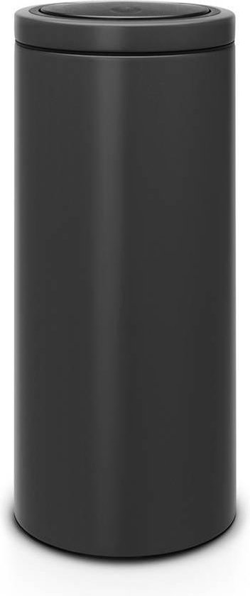 Brabantia Touch Bin Flat Top Afvalemmer 30 Liter Met Kunststof Binnenemmer - Mineral Infinite Grey - Grijs