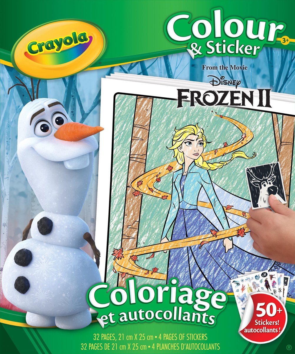 Crayola Kleur- En Stickerboek Disney Frozen Ii 36-delig - Groen