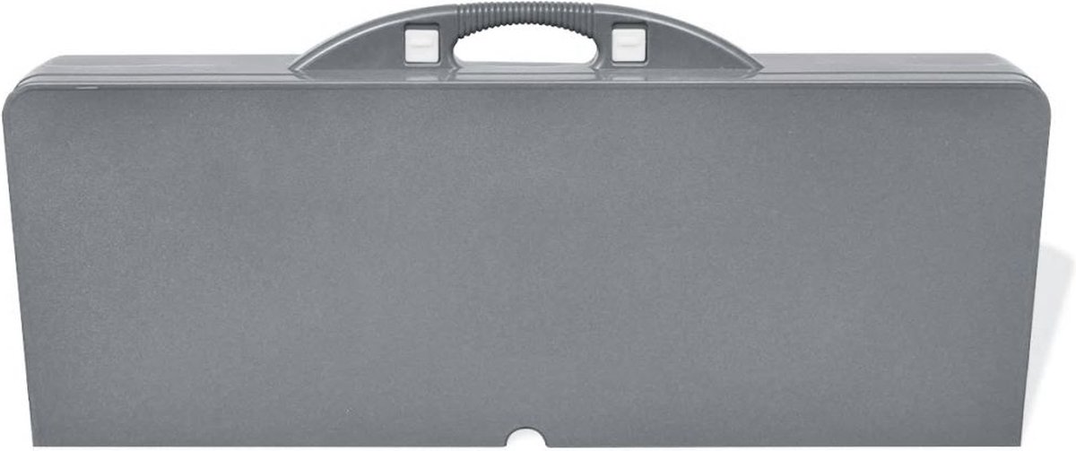 Vidaxl Campingtafel Met Vier Zittingen Inklapbaar Aluminium - Grijs