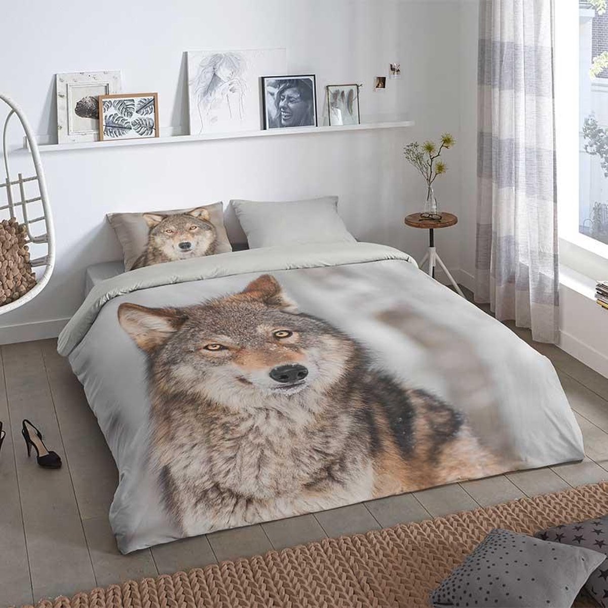 Good Morning Dekbedovertrek Wolf200x200/220 Cm