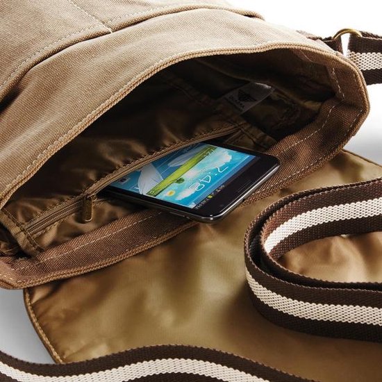 Vintage Canvas Rugzak Kaki 18 L - Bruin