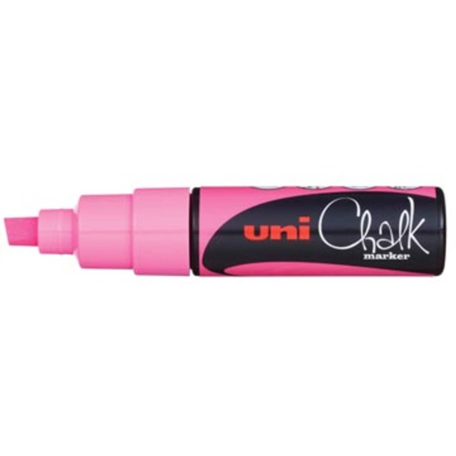 Uni-Ball Krijtmarker Fluo, Beitelvormige Punt Van 8 Mm - Roze