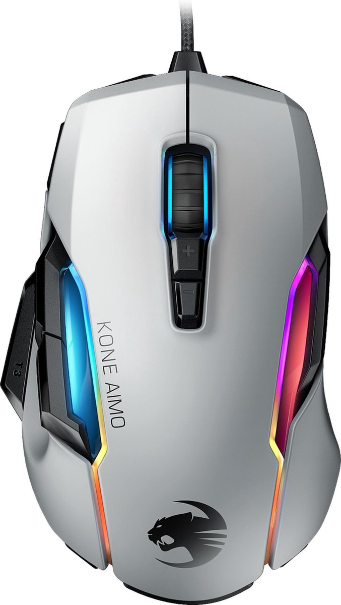 Roccat Kone AIMO muis USB Type-A Optisch 12000 DPI Ambidextrous - Wit