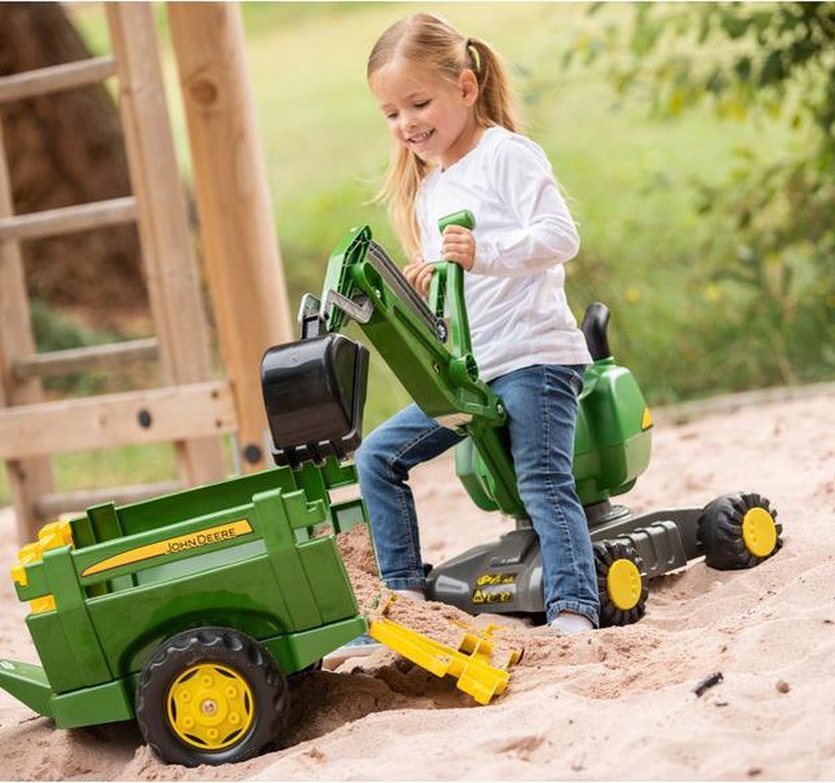 Rolly Toys John Deere Graafmachine - Groen