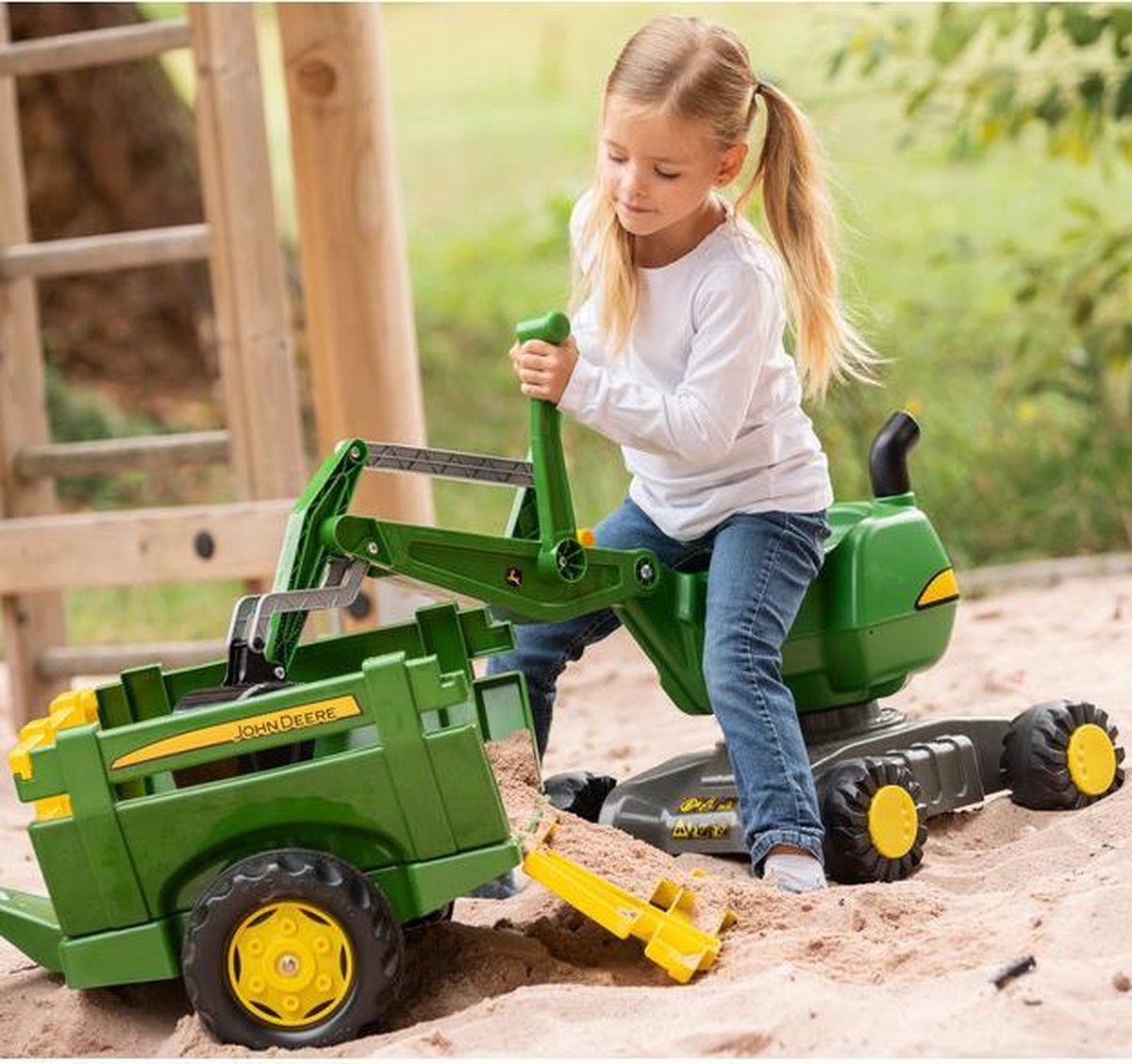 Rolly Toys John Deere Graafmachine - Groen