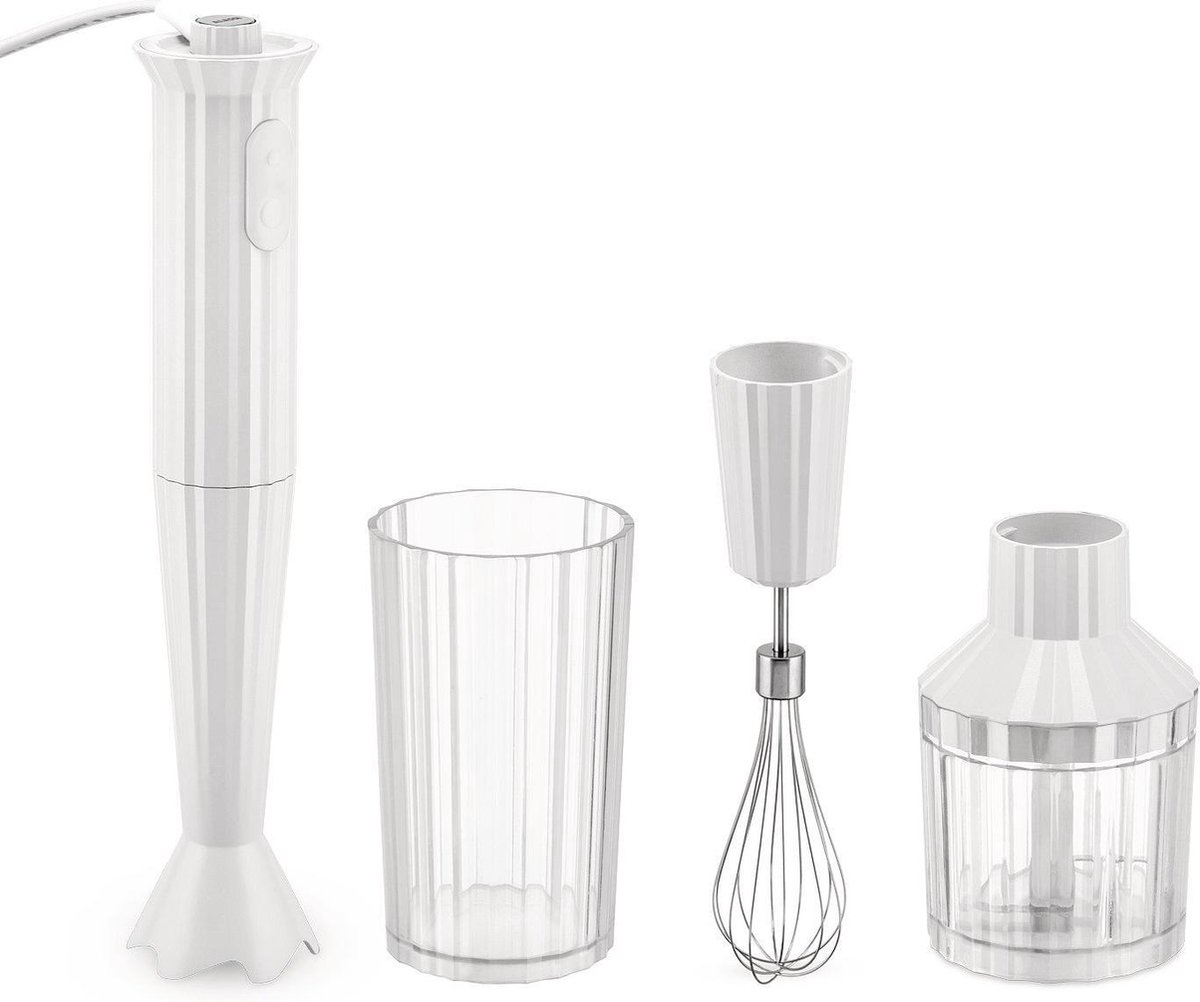 Alessi Staafmixer Plissé - Compleet - Blanco