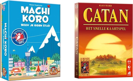 999Games Spellenbundel - Kaartspel - 2 Stuks - Machi Koro Basisspel & Catan: Het Snelle Kaartspel