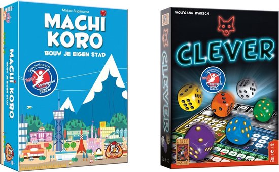 999Games Spellenbundel - Kaartspel - 2 Stuks - Machi Koro Basisspel & Clever