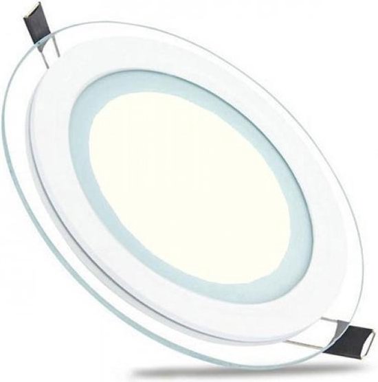 BES LED Led Downlight Slim - Inbouw Rond 15w - Natuurlijk 4200k - Mat Glas - Ø200mm - Wit