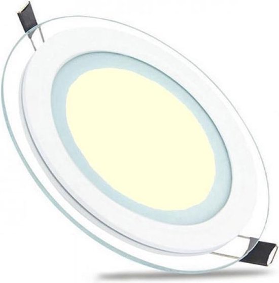 BES LED Led Downlight Slim - Inbouw Rond 12w - Warm 3000k - Mat Glas - Ø160mm - Wit