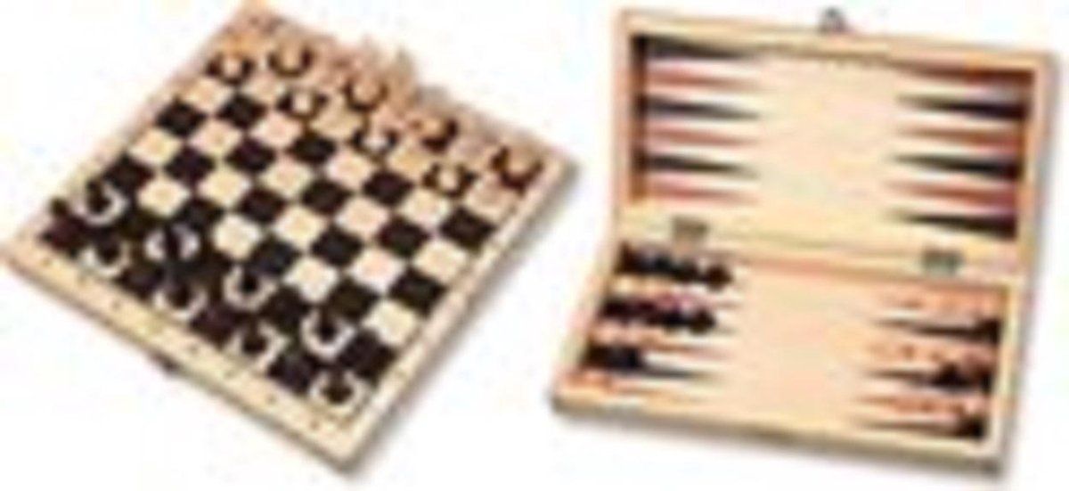 Longfield Games Longfield Schaak En Backgammon Houten Kist