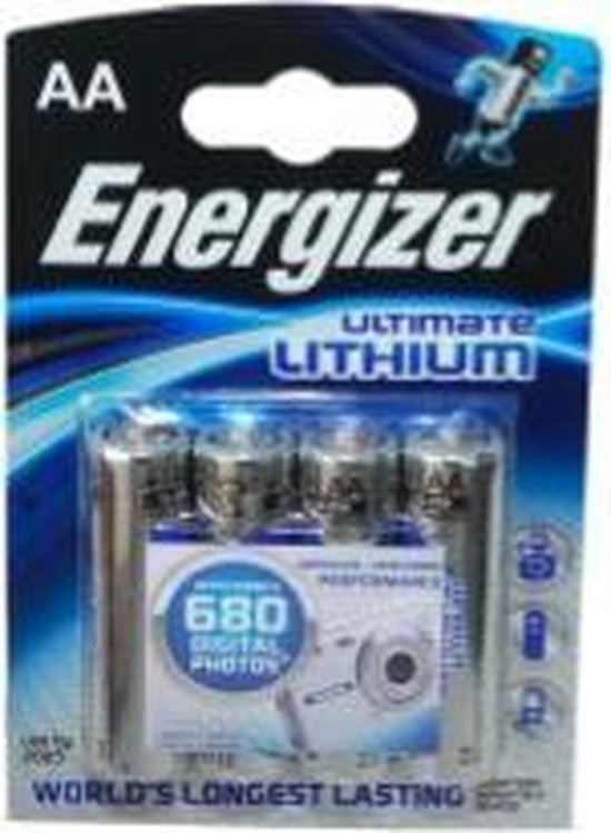 Energizer Batterijen Lithium Aa, Blister Van 4 Stuks