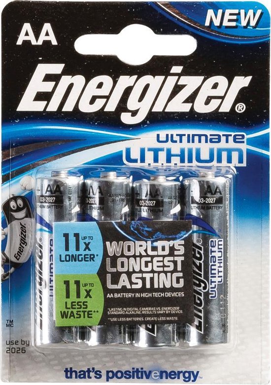 Energizer Batterijen Lithium Aa, Blister Van 4 Stuks