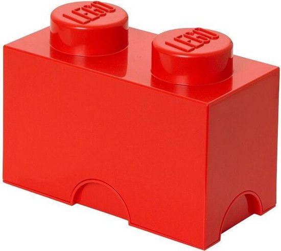 Lego Brick 2 Opbergbox - - Rojo