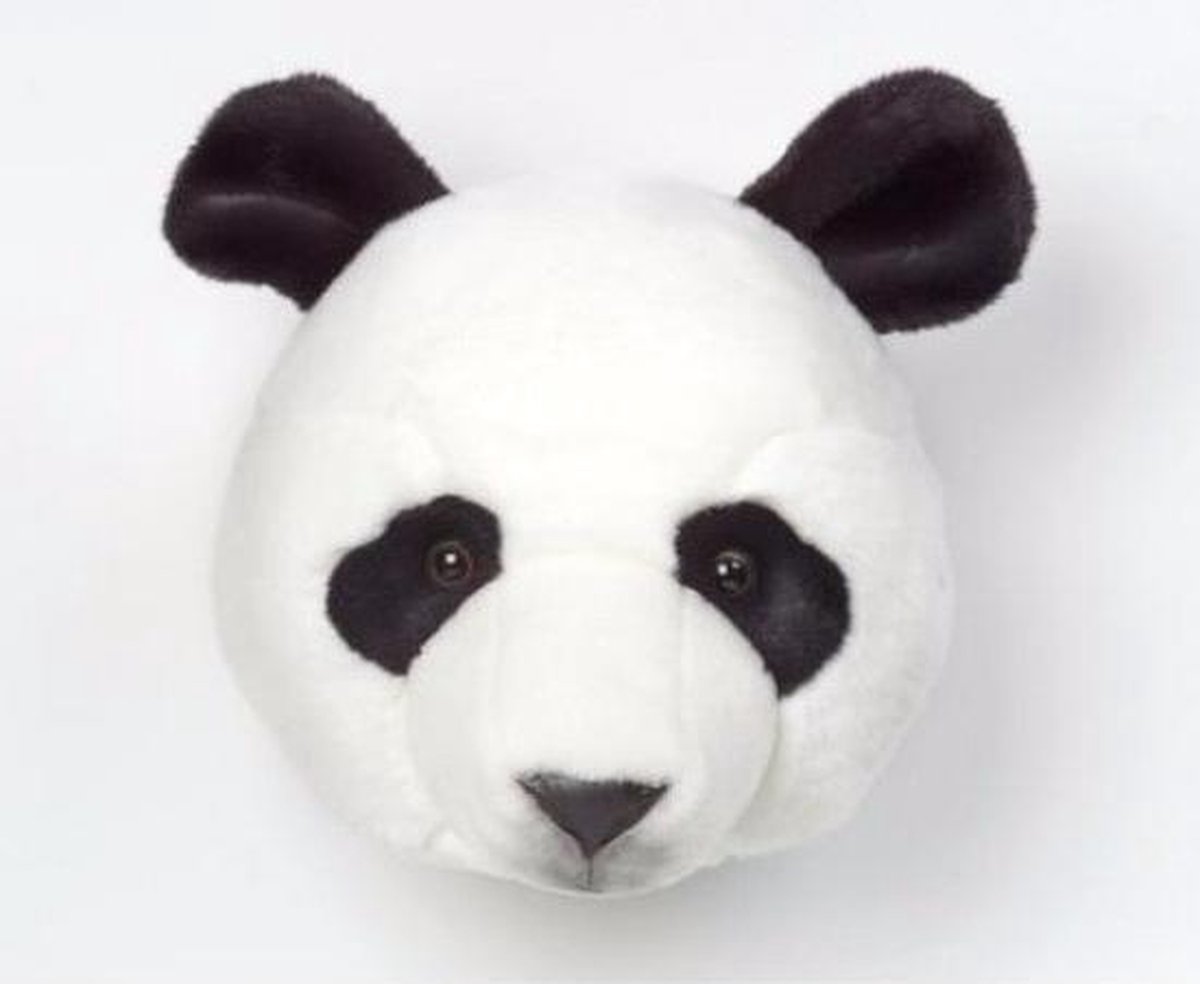 Bibib Pluche Pandabeer Dierenhoofd Knuffel 30 Cm - Panda Berenkop - Kinderkamer Muurdecoratie