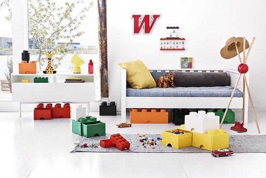 Lego Brick 4 Opberglade - Donker - Groen