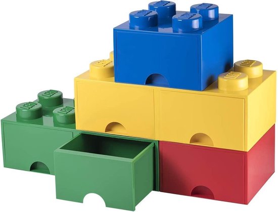 Lego Brick 4 Opberglade - Donker - Groen