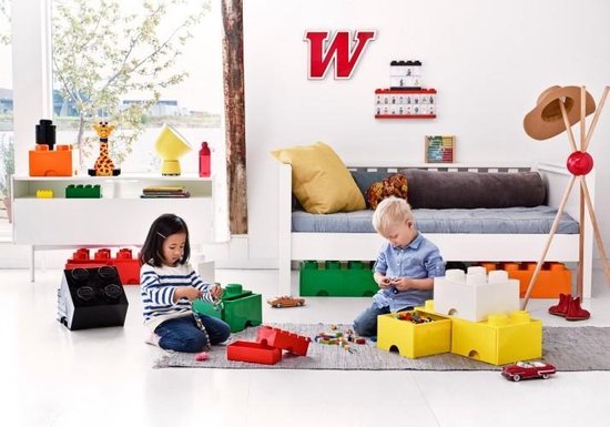 Lego Brick 4 Opberglade - Donker - Groen