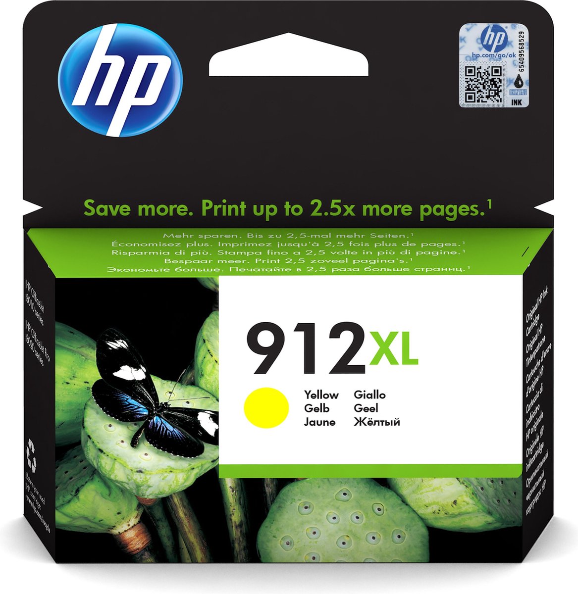 HP 912XL Cartridge - Geel