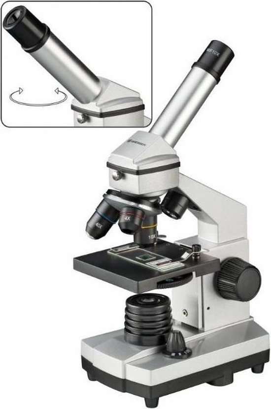 Bresser Junior Microscoop set 40x-1024x met koffer - Silver