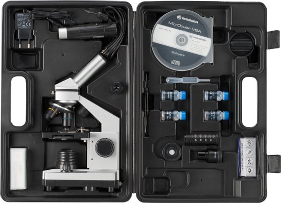 Bresser Junior Microscoop set 40x-1024x met koffer - Silver