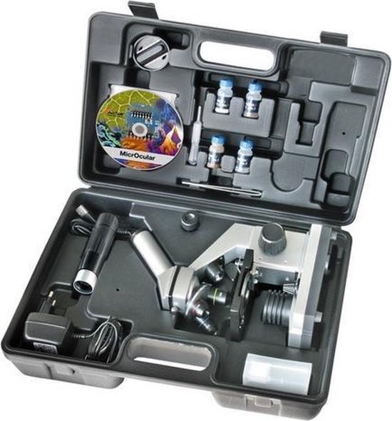 Bresser Junior Microscoop set 40x-1024x met koffer - Silver