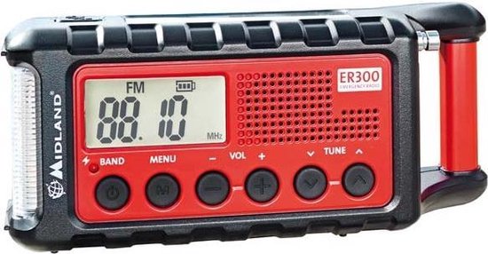 Albrecht Midland ER300 Draagbaar Analoog, Rood radio - Zwart