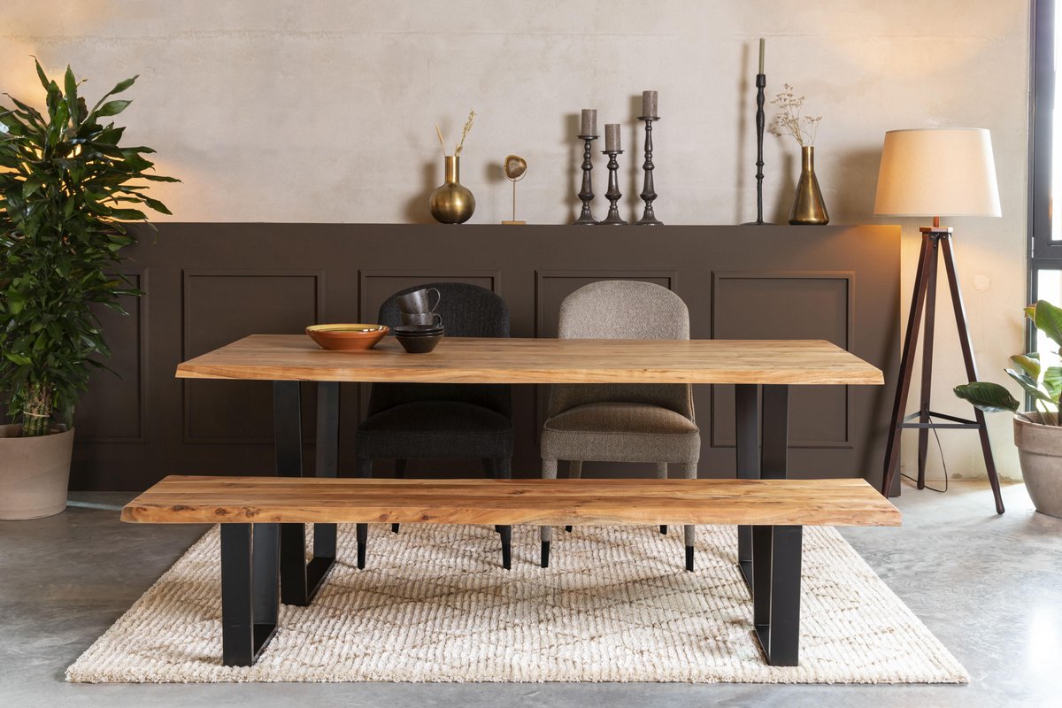 Dutchbone Aka Eettafel 180 x 90 cm - Bruin