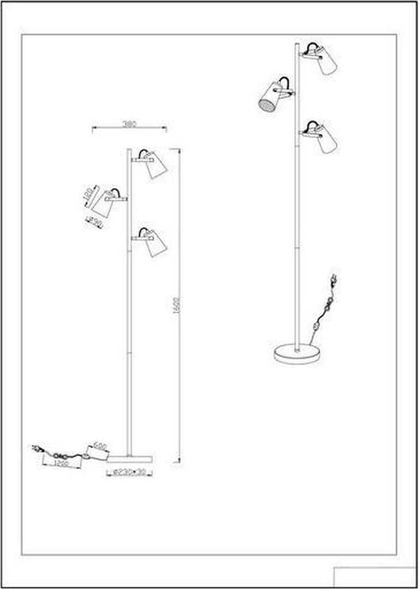 TRIO Edward Vloerlamp - Zwart