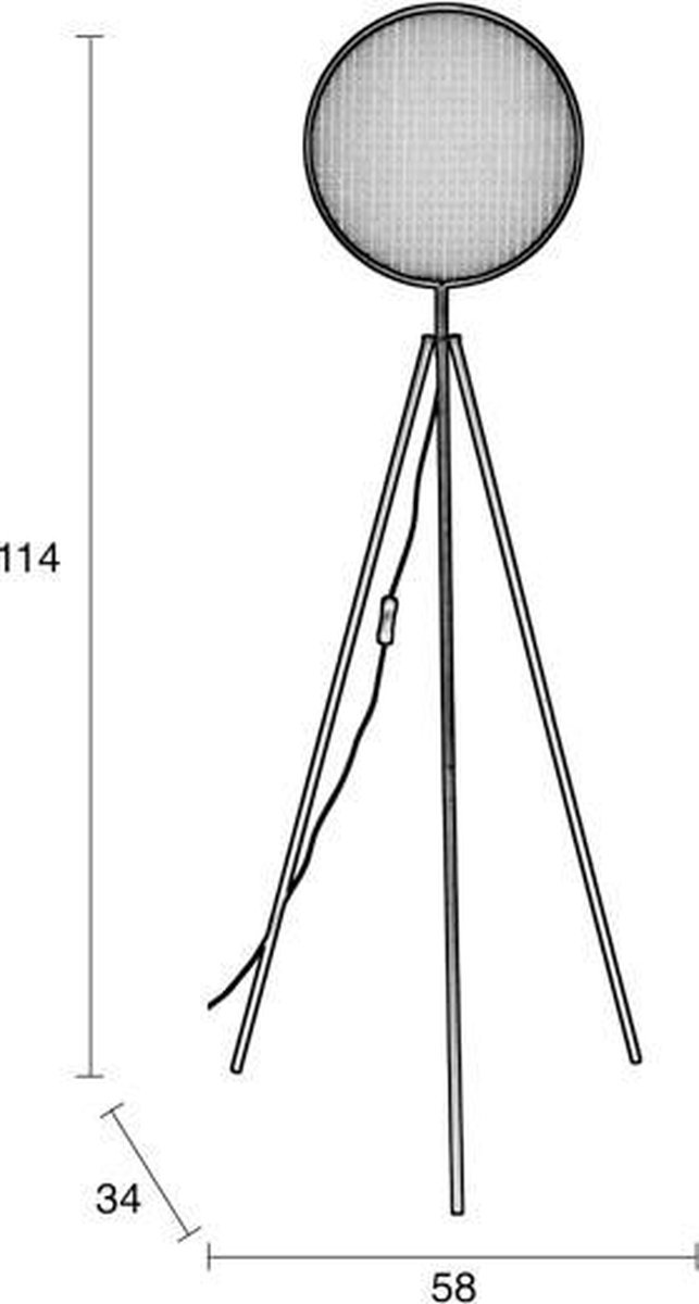 Zuiver Sien Vloerlamp - Bruin