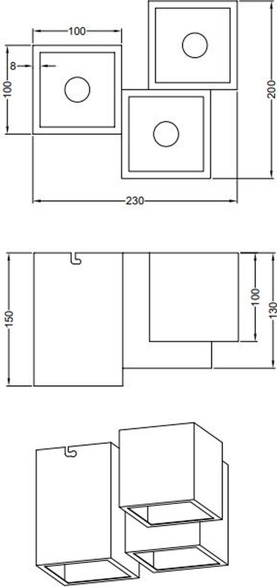 TRIO Fernando Plafondlamp - Wit