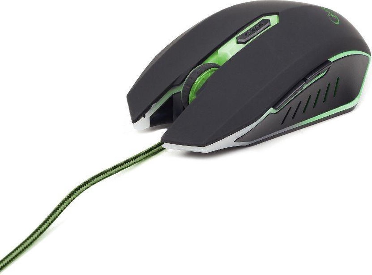 Gembird MUSG-001-G - Gaming muis, zwart/ - Groen