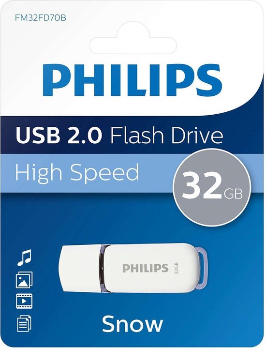 Philips FM32FD70B USB flash drive 32 GB USB Type-A 2.0 - Wit