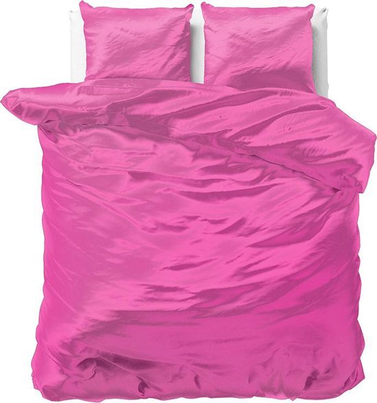 Sleeptime Satijn Geweven Uni - Hot Pink Lits-jumeaux (240 x 220 cm + 2 kussenslopen) Dekbedovertrek - Groen