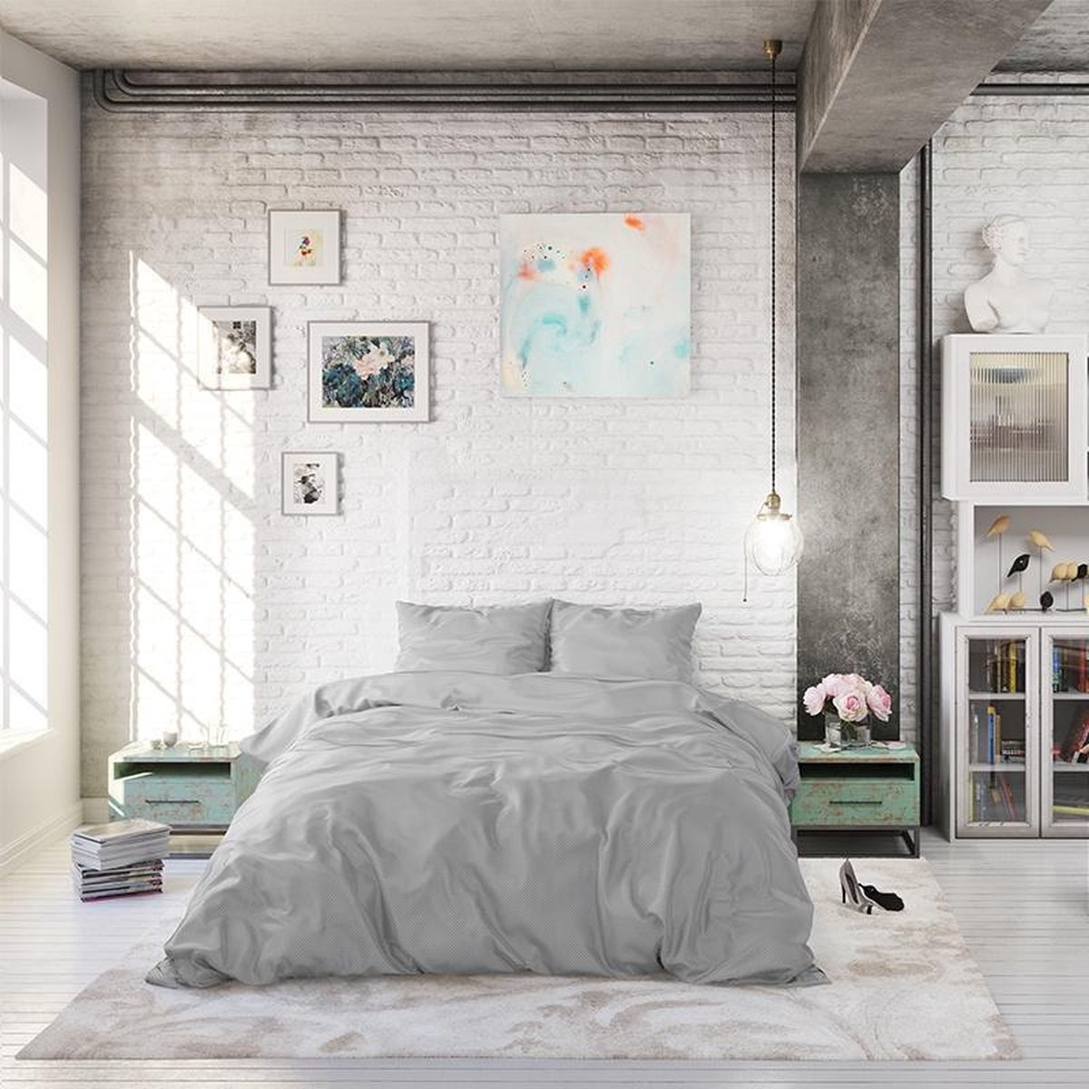 ZENsation "2 halen = 1 betalen" Dekbedovertrek Satin Point Grey Micropercal - Grijs